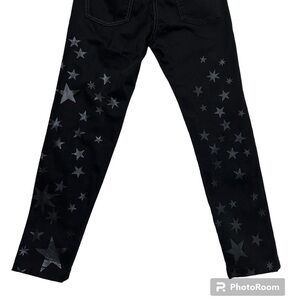 Stella McCartney Black w/ Black Star Denim Ankle Length Jeans Size 26